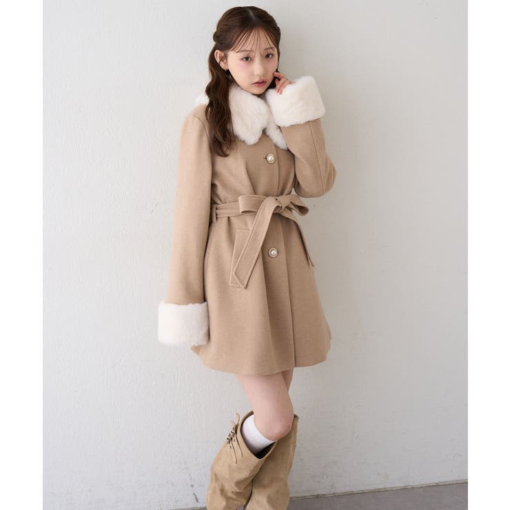 フェイクファー付2WAYコート | RMAF　NICE CLAUP / OLIVE des OLIVE | 詳細画像44 
