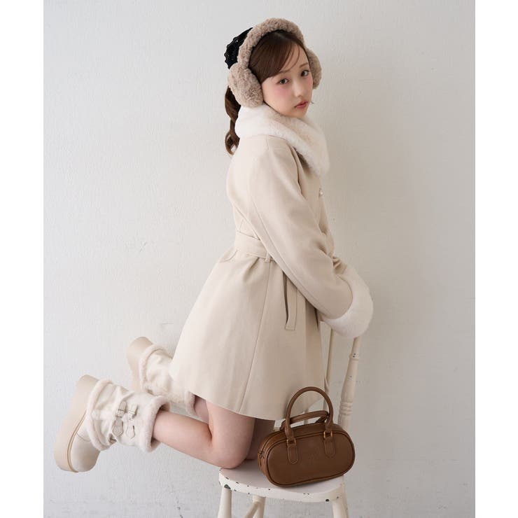 フェイクファー付2WAYコート | RMAF　NICE CLAUP / OLIVE des OLIVE | 詳細画像2 