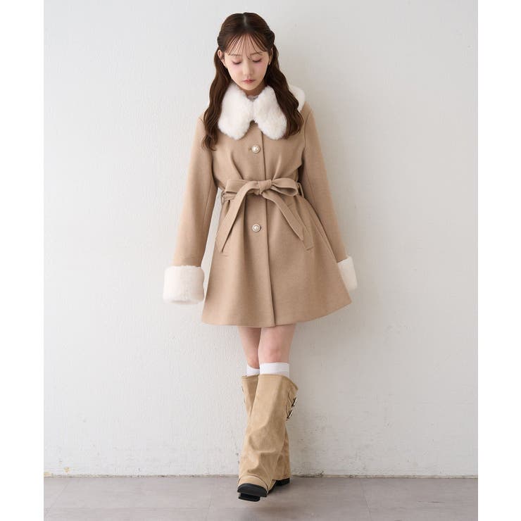 フェイクファー付2WAYコート | RMAF　NICE CLAUP / OLIVE des OLIVE | 詳細画像45 