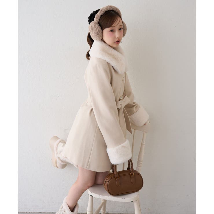 フェイクファー付2WAYコート | RMAF　NICE CLAUP / OLIVE des OLIVE | 詳細画像3 