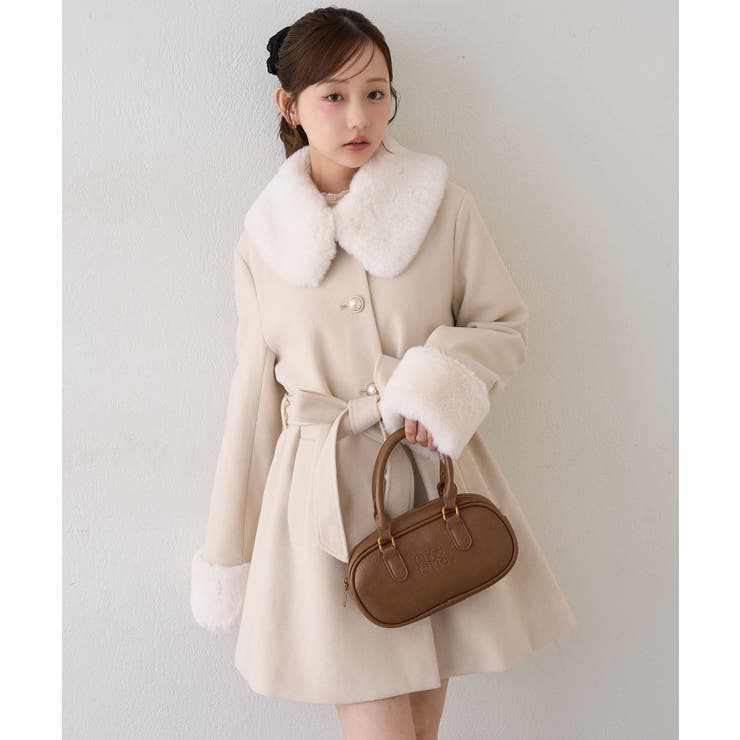 フェイクファー付2WAYコート | RMAF　NICE CLAUP / OLIVE des OLIVE | 詳細画像4 