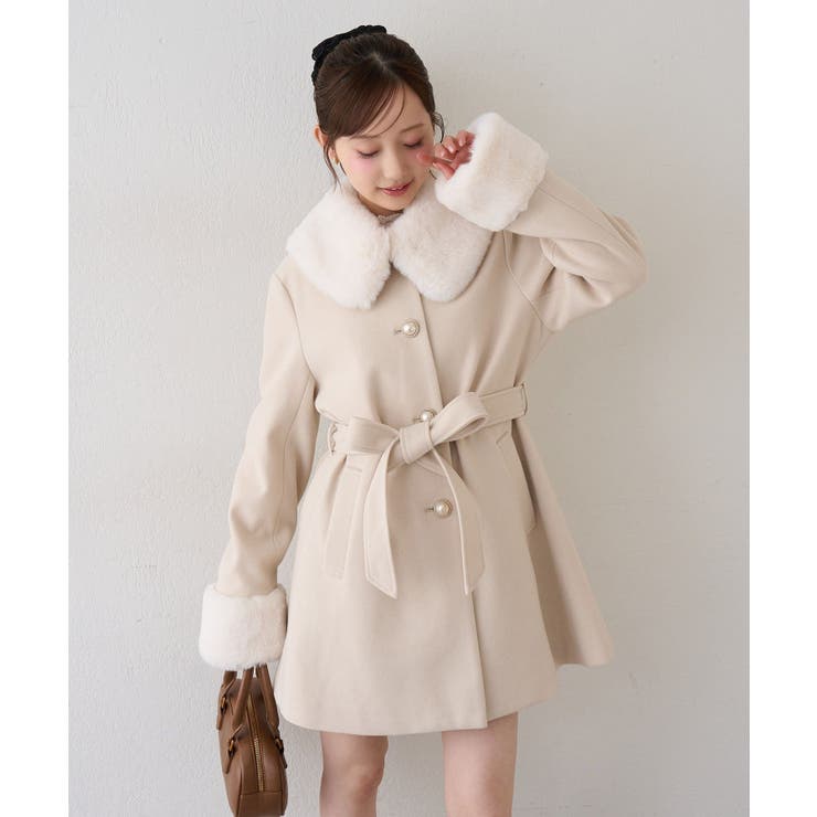 フェイクファー付2WAYコート | RMAF　NICE CLAUP / OLIVE des OLIVE | 詳細画像5 