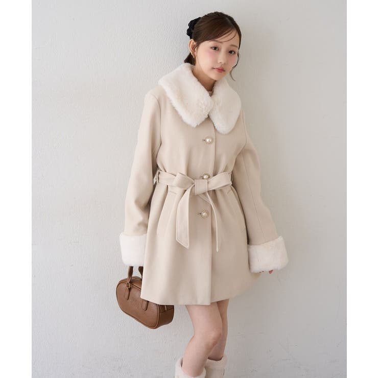フェイクファー付2WAYコート | RMAF　NICE CLAUP / OLIVE des OLIVE | 詳細画像6 