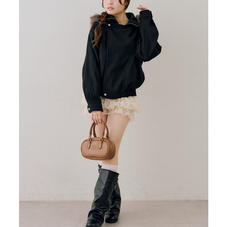 ファーフード付ライダース風ジャケット | RMAF　NICE CLAUP / OLIVE des OLIVE | 詳細画像17 