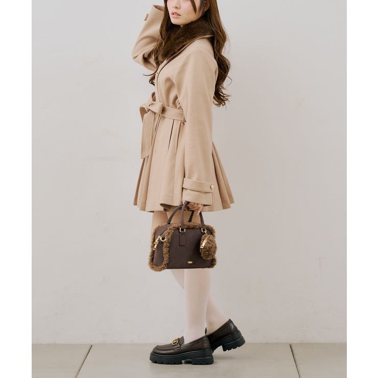 衿ファープリーツ女の子コート | RMAF　NICE CLAUP / OLIVE des OLIVE | 詳細画像7 