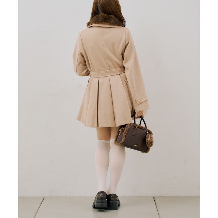 衿ファープリーツ女の子コート | RMAF　NICE CLAUP / OLIVE des OLIVE | 詳細画像8 