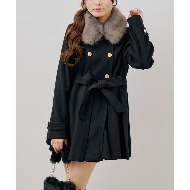 衿ファープリーツ女の子コート | RMAF　NICE CLAUP / OLIVE des OLIVE | 詳細画像20 