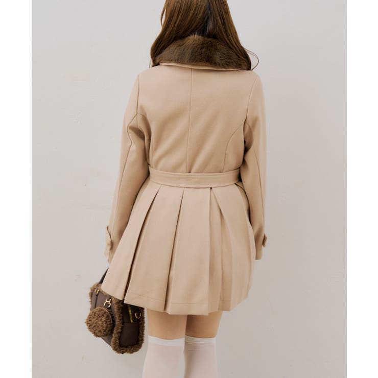衿ファープリーツ女の子コート | RMAF　NICE CLAUP / OLIVE des OLIVE | 詳細画像4 