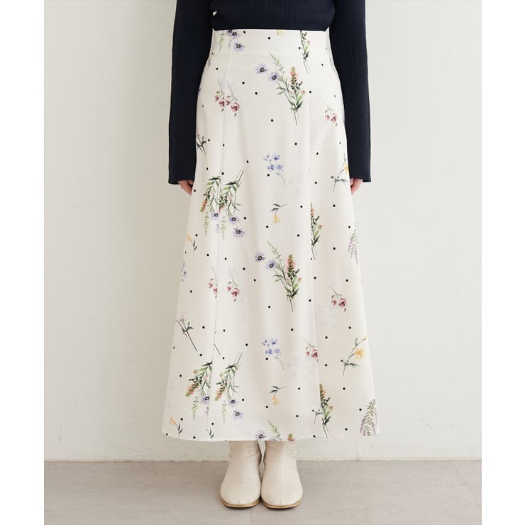 【natural couture】オリジナル花柄Aラインスカート | NICE CLAUP / OLIVE des OLIVE　OUTLET | 詳細画像6 
