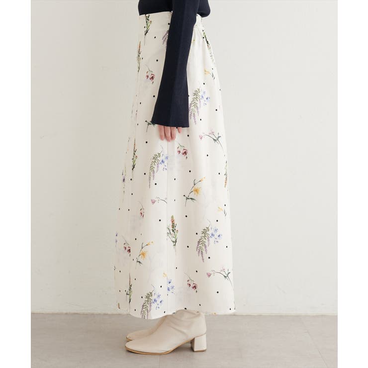 【natural couture】オリジナル花柄Aラインスカート | NICE CLAUP / OLIVE des OLIVE　OUTLET | 詳細画像7 