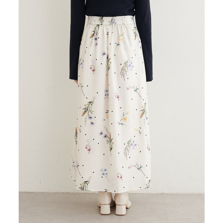【natural couture】オリジナル花柄Aラインスカート | NICE CLAUP / OLIVE des OLIVE　OUTLET | 詳細画像8 