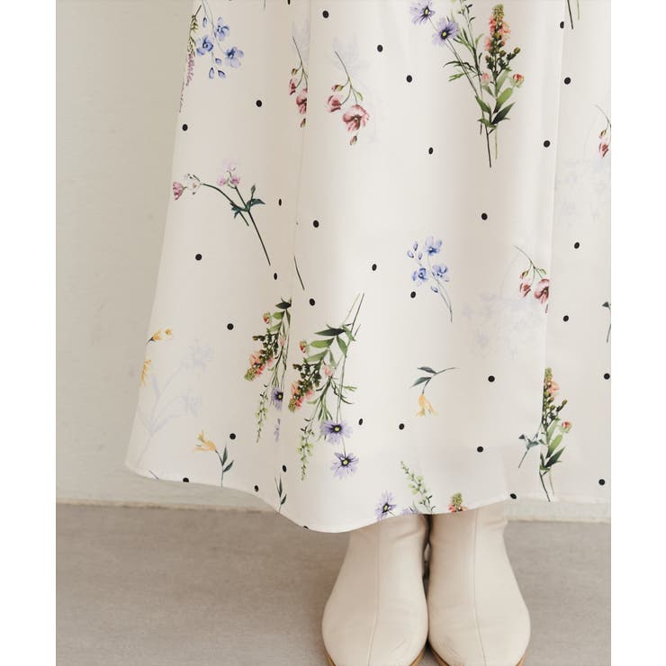 【natural couture】オリジナル花柄Aラインスカート | NICE CLAUP / OLIVE des OLIVE　OUTLET | 詳細画像12 