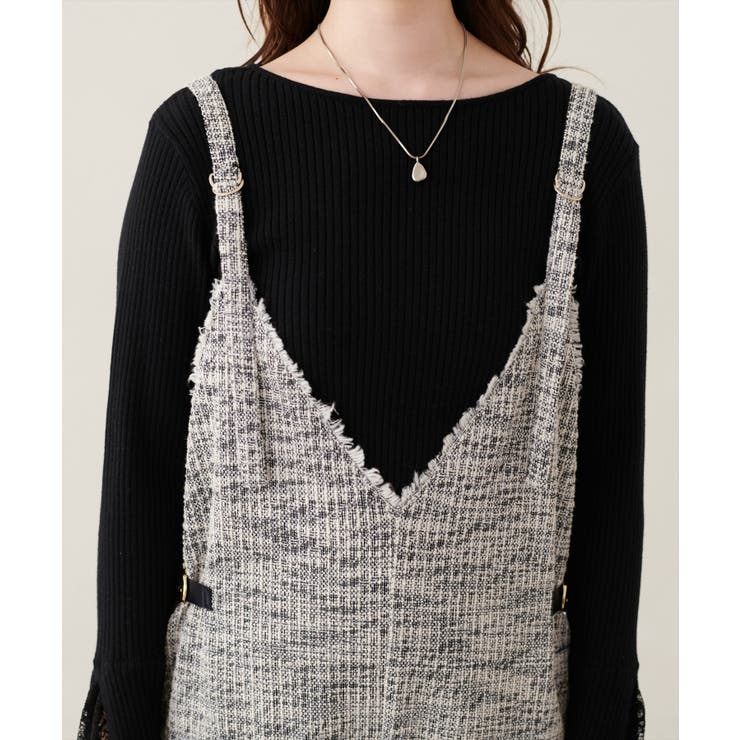 【natural couture】〈ako〉ニットツイードサロペット | NICE CLAUP / OLIVE des OLIVE　OUTLET | 詳細画像8 
