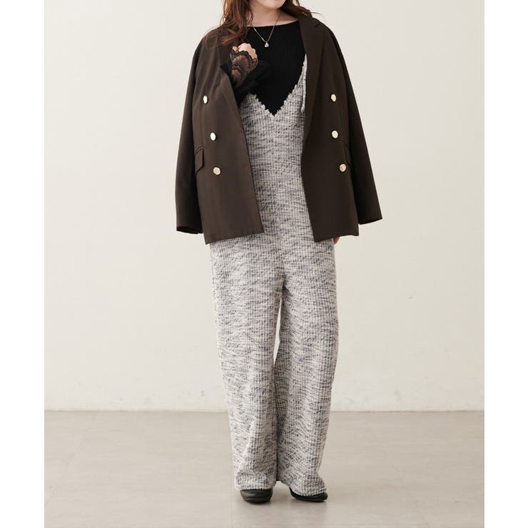 【natural couture】〈ako〉ニットツイードサロペット | NICE CLAUP / OLIVE des OLIVE　OUTLET | 詳細画像14 