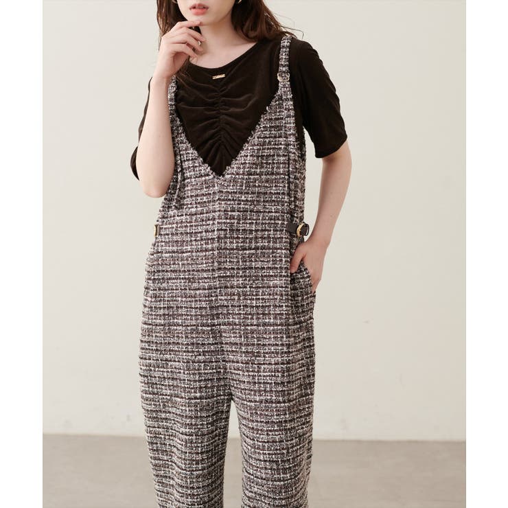 【natural couture】〈ako〉ニットツイードサロペット | NICE CLAUP / OLIVE des OLIVE　OUTLET | 詳細画像22 
