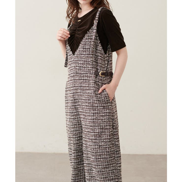 【natural couture】〈ako〉ニットツイードサロペット | NICE CLAUP / OLIVE des OLIVE　OUTLET | 詳細画像24 