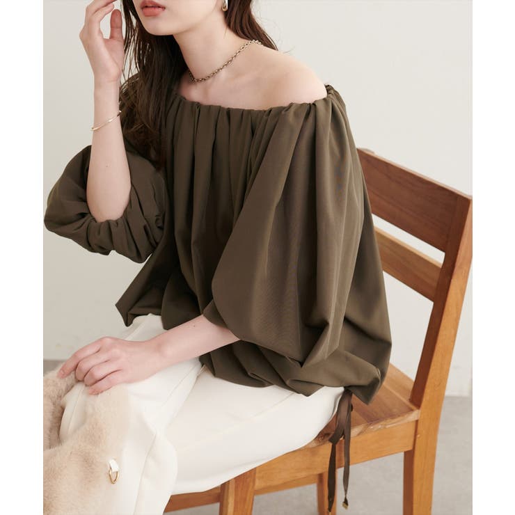 ブラウン | 【natural couture】マルチWAYバルーンブラウス | NICE CLAUP / OLIVE des OLIVE　OUTLET