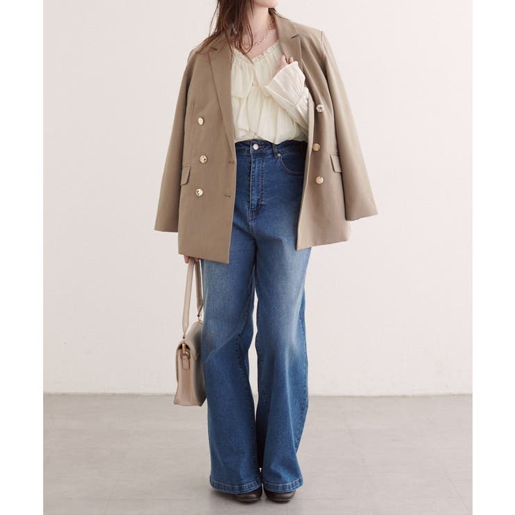 【natural couture】Vネックフリル衿キャンディスリーブブラウス | NICE CLAUP / OLIVE des OLIVE　OUTLET | 詳細画像13 