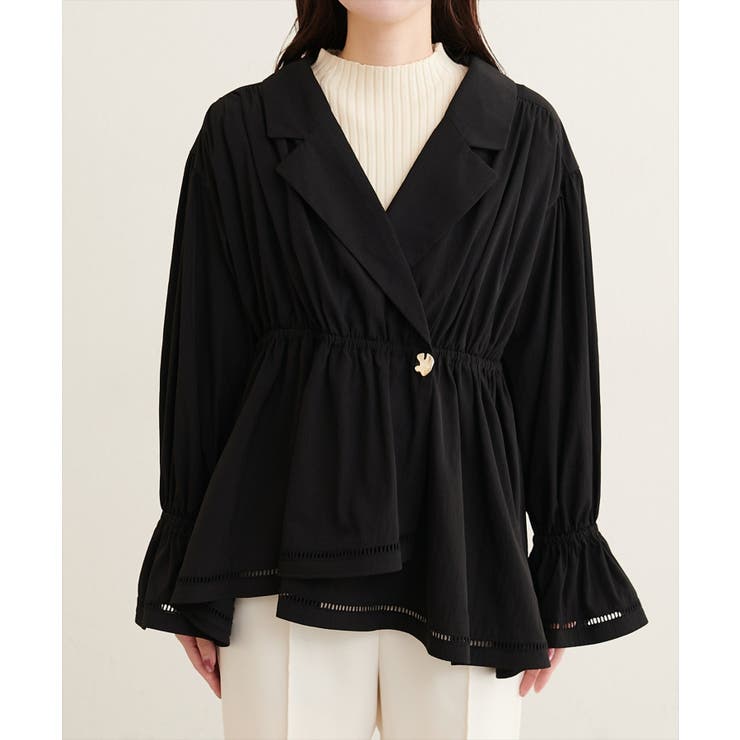 【natural couture】衿付きラップペプラムチュニック | NICE CLAUP / OLIVE des OLIVE　OUTLET | 詳細画像6 