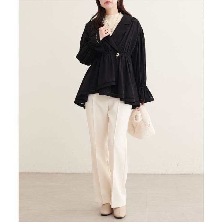 【natural couture】衿付きラップペプラムチュニック | NICE CLAUP / OLIVE des OLIVE　OUTLET | 詳細画像12 
