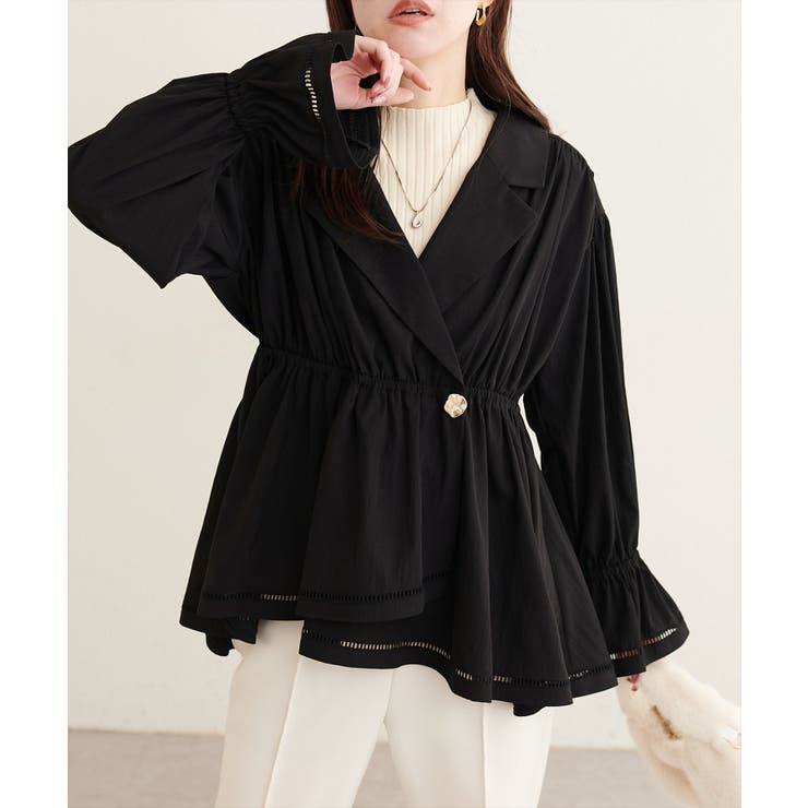 【natural couture】衿付きラップペプラムチュニック | NICE CLAUP / OLIVE des OLIVE　OUTLET | 詳細画像13 