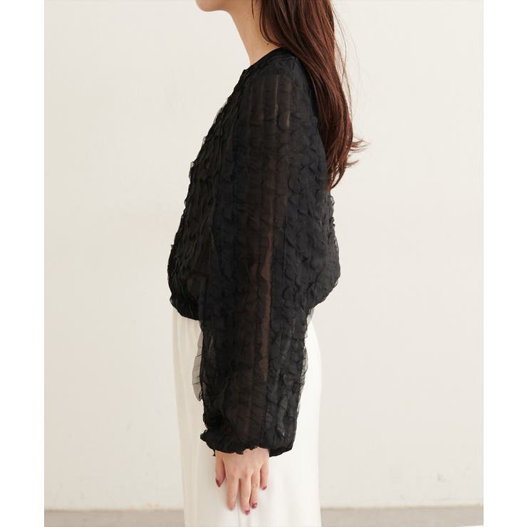 【natural couture】キャッチーな波々フリル２WAYブラウス | NICE CLAUP / OLIVE des OLIVE　OUTLET | 詳細画像8 