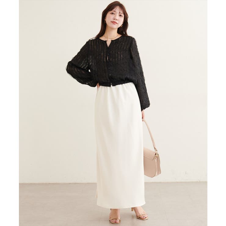 【natural couture】キャッチーな波々フリル２WAYブラウス | NICE CLAUP / OLIVE des OLIVE　OUTLET | 詳細画像13 