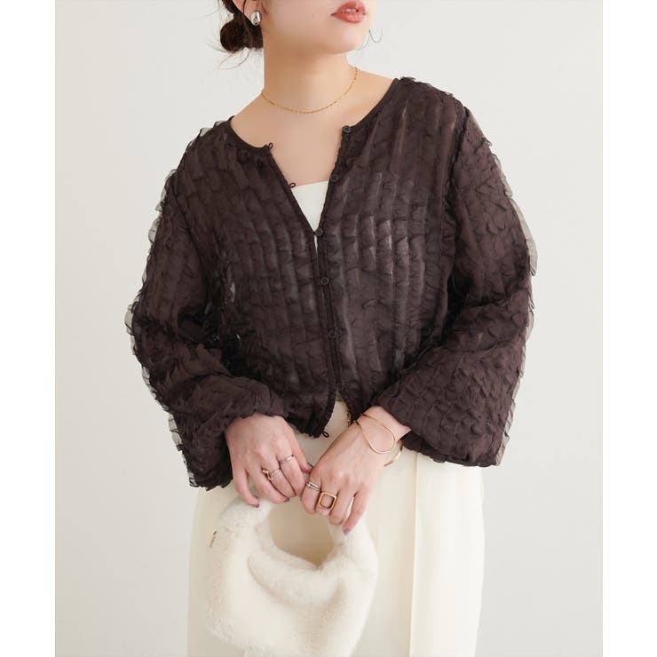 【natural couture】キャッチーな波々フリル２WAYブラウス | NICE CLAUP / OLIVE des OLIVE　OUTLET | 詳細画像21 