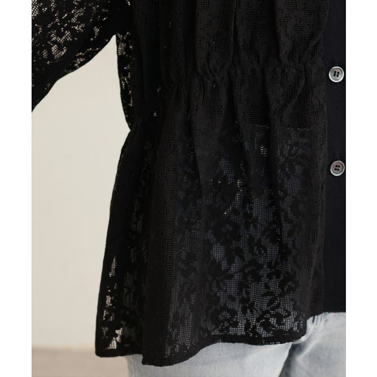 【natural couture】メッシュレースシャツカーデ | NICE CLAUP / OLIVE des OLIVE　OUTLET | 詳細画像13 