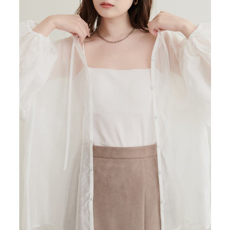 【natural couture】くるみ釦シアーブラウス | NICE CLAUP / OLIVE des OLIVE　OUTLET | 詳細画像6 