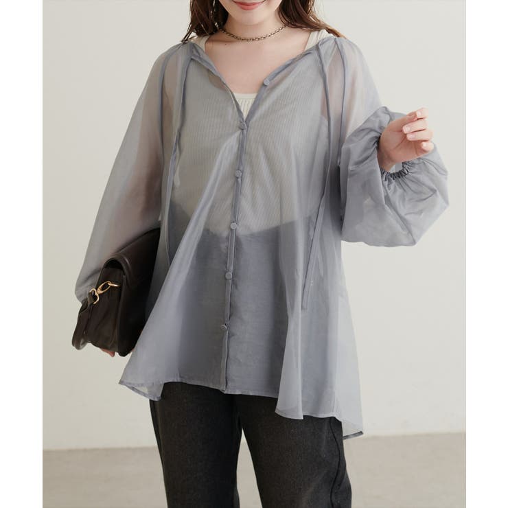 【natural couture】くるみ釦シアーブラウス | NICE CLAUP / OLIVE des OLIVE　OUTLET | 詳細画像14 