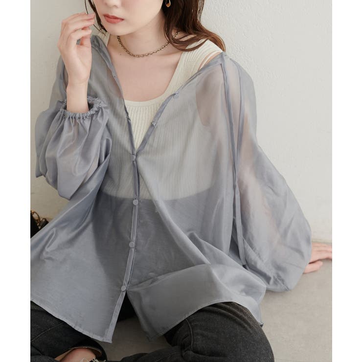 【natural couture】くるみ釦シアーブラウス | NICE CLAUP / OLIVE des OLIVE　OUTLET | 詳細画像16 