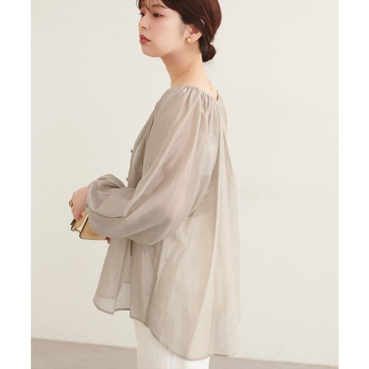 【natural couture】くるみ釦シアーブラウス | NICE CLAUP / OLIVE des OLIVE　OUTLET | 詳細画像20 