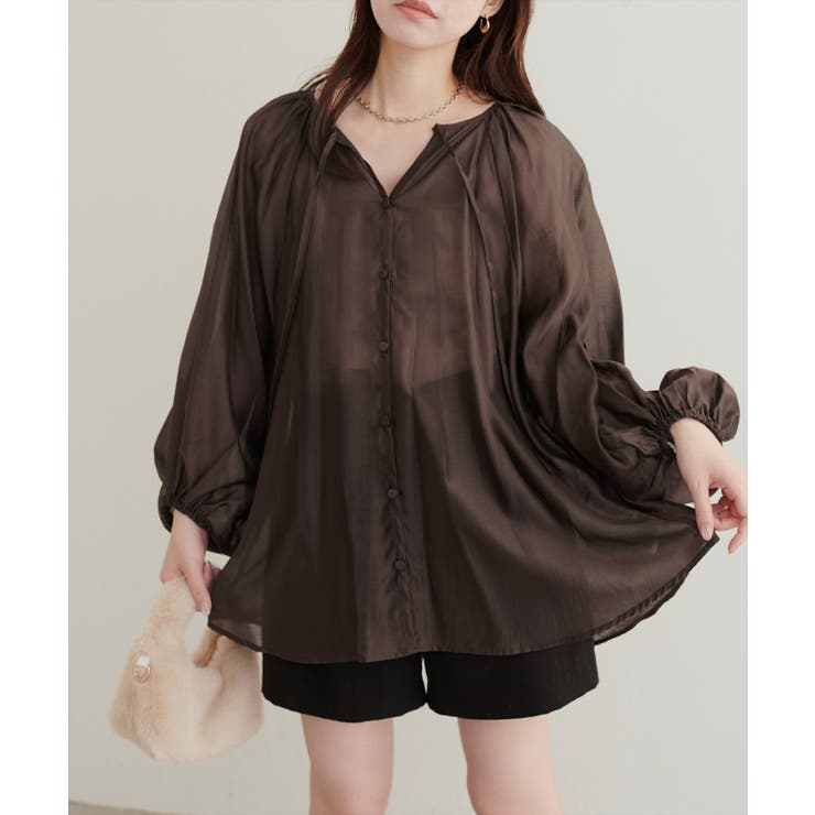 【natural couture】くるみ釦シアーブラウス | NICE CLAUP / OLIVE des OLIVE　OUTLET | 詳細画像22 