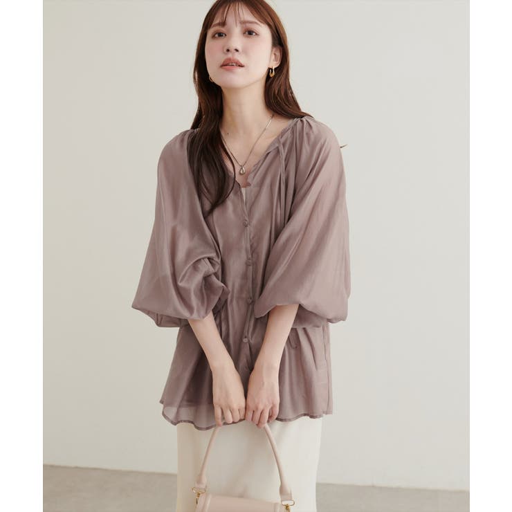 【natural couture】くるみ釦シアーブラウス | NICE CLAUP / OLIVE des OLIVE　OUTLET | 詳細画像28 