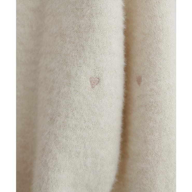 【natural couture】〈mizu〉ミニシャギーハート刺繍ニットカーデ… | NICE CLAUP / OLIVE des OLIVE　OUTLET | 詳細画像7 