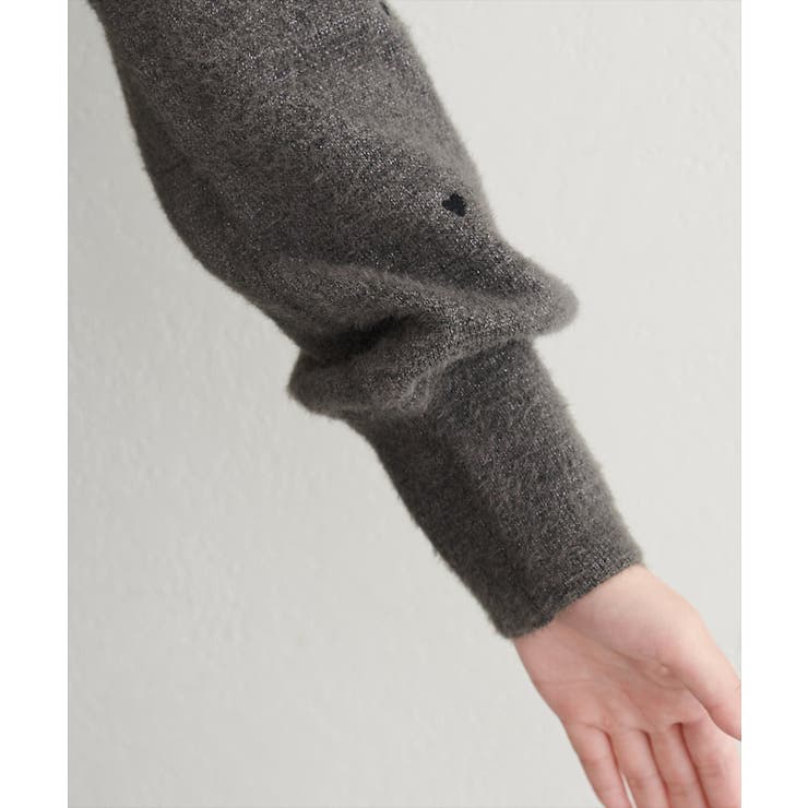 【natural couture】〈mizu〉ミニシャギーハート刺繍ニットカーデ… | NICE CLAUP / OLIVE des OLIVE　OUTLET | 詳細画像12 