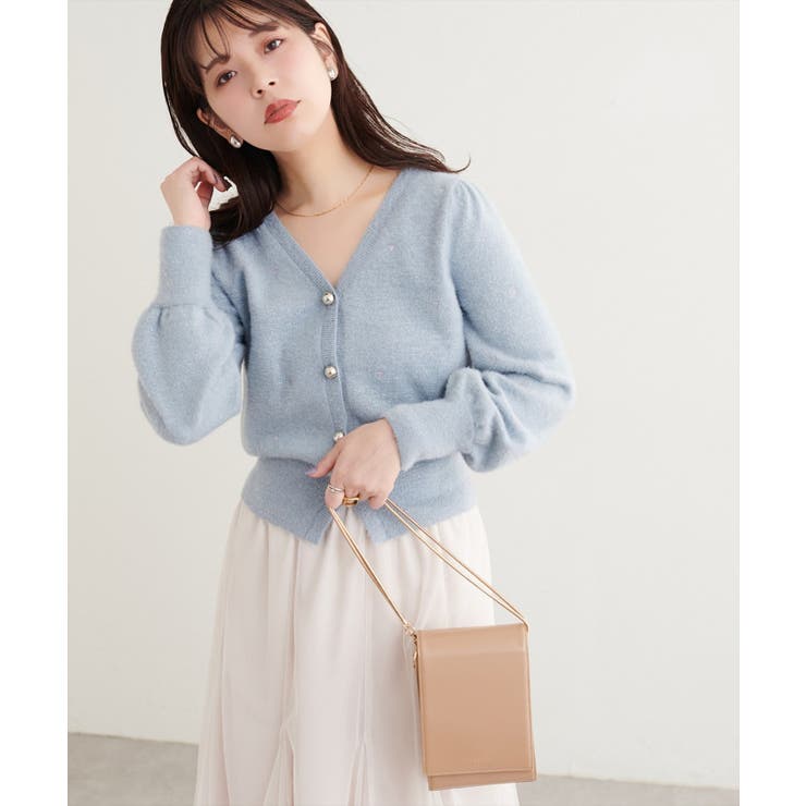 【natural couture】〈mizu〉ミニシャギーハート刺繍ニットカーデ… | NICE CLAUP / OLIVE des OLIVE　OUTLET | 詳細画像20 