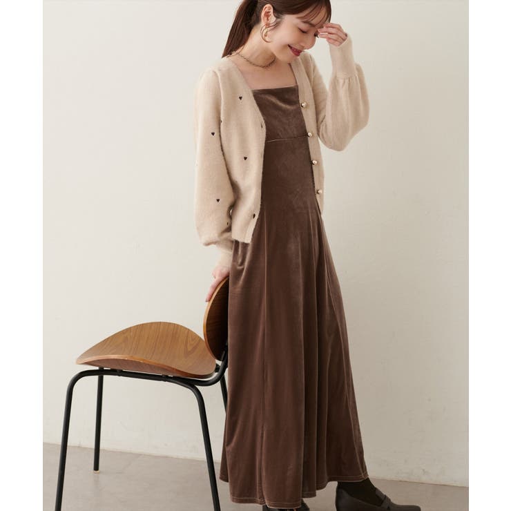 【natural couture】〈mizu〉ミニシャギーハート刺繍ニットカーデ… | NICE CLAUP / OLIVE des OLIVE　OUTLET | 詳細画像26 