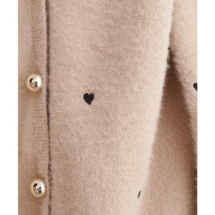 【natural couture】〈mizu〉ミニシャギーハート刺繍ニットカーデ… | NICE CLAUP / OLIVE des OLIVE　OUTLET | 詳細画像30 