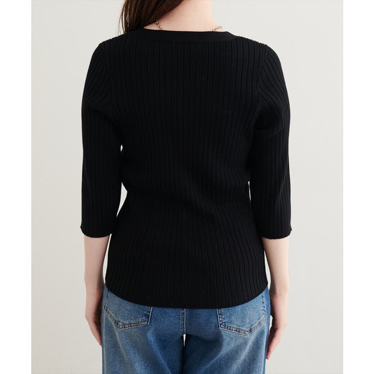 【natural couture】うす金釦ぴたリブニットカーディガン | NICE CLAUP / OLIVE des OLIVE　OUTLET | 詳細画像11 
