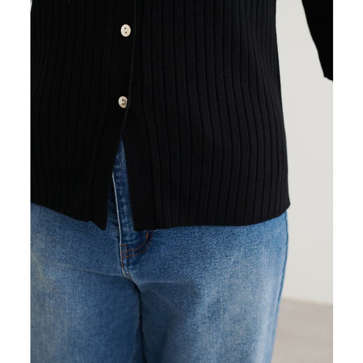 【natural couture】うす金釦ぴたリブニットカーディガン | NICE CLAUP / OLIVE des OLIVE　OUTLET | 詳細画像13 
