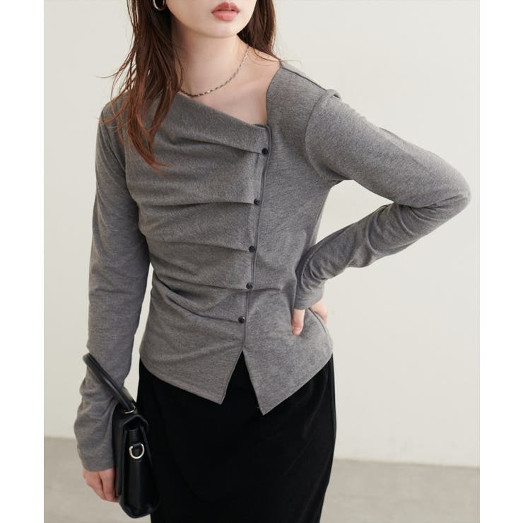【natural couture】アシメボタンプルオーバー | NICE CLAUP / OLIVE des OLIVE　OUTLET | 詳細画像4 