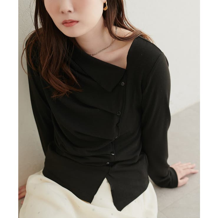【natural couture】アシメボタンプルオーバー | NICE CLAUP / OLIVE des OLIVE　OUTLET | 詳細画像6 