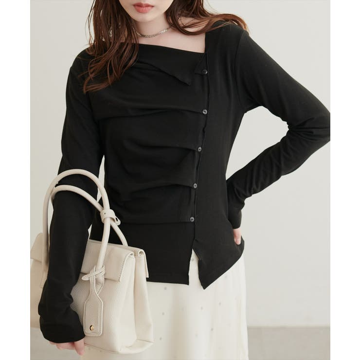 【natural couture】アシメボタンプルオーバー | NICE CLAUP / OLIVE des OLIVE　OUTLET | 詳細画像15 