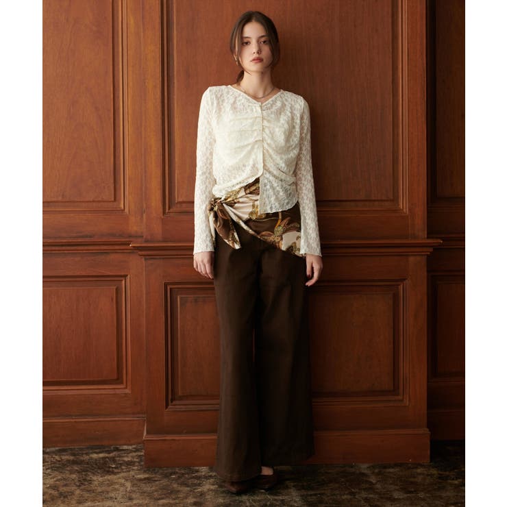 【natural couture】フロントタックデザインレースカーディガ… | NICE CLAUP / OLIVE des OLIVE　OUTLET | 詳細画像4 