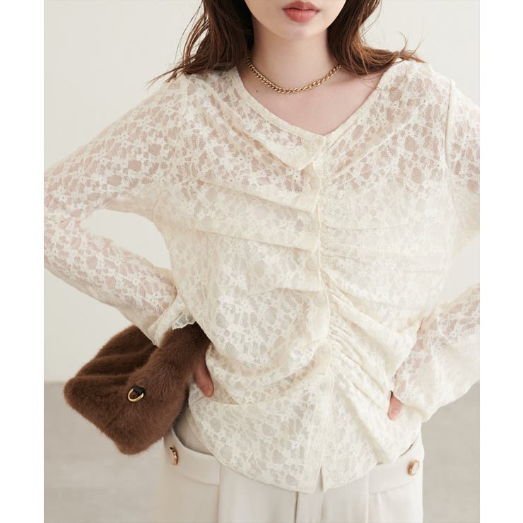 【natural couture】フロントタックデザインレースカーディガ… | NICE CLAUP / OLIVE des OLIVE　OUTLET | 詳細画像13 