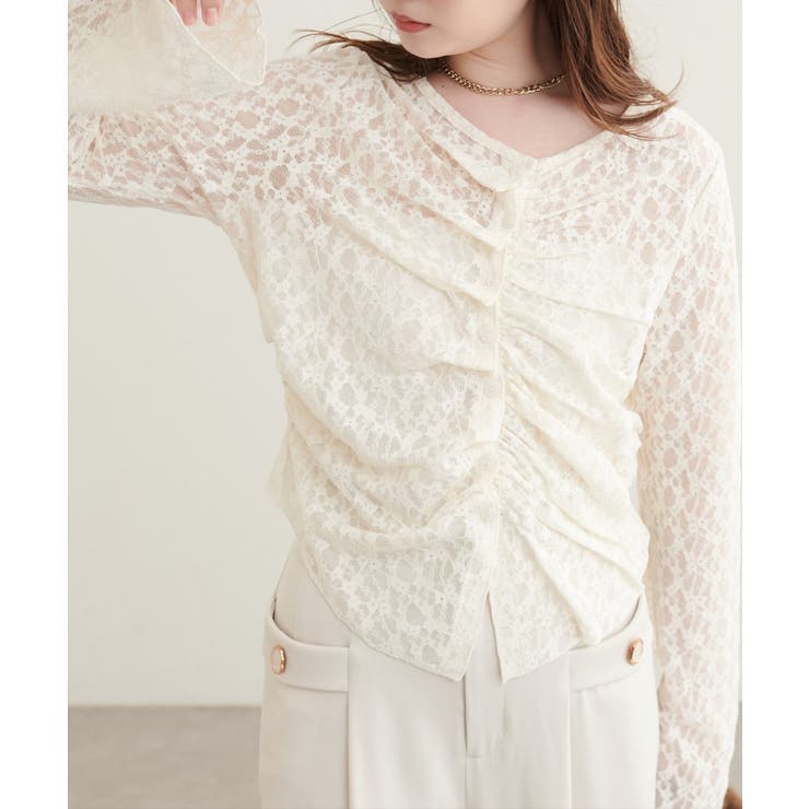 【natural couture】フロントタックデザインレースカーディガ… | NICE CLAUP / OLIVE des OLIVE　OUTLET | 詳細画像14 