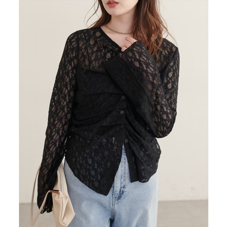 【natural couture】フロントタックデザインレースカーディガ… | NICE CLAUP / OLIVE des OLIVE　OUTLET | 詳細画像18 