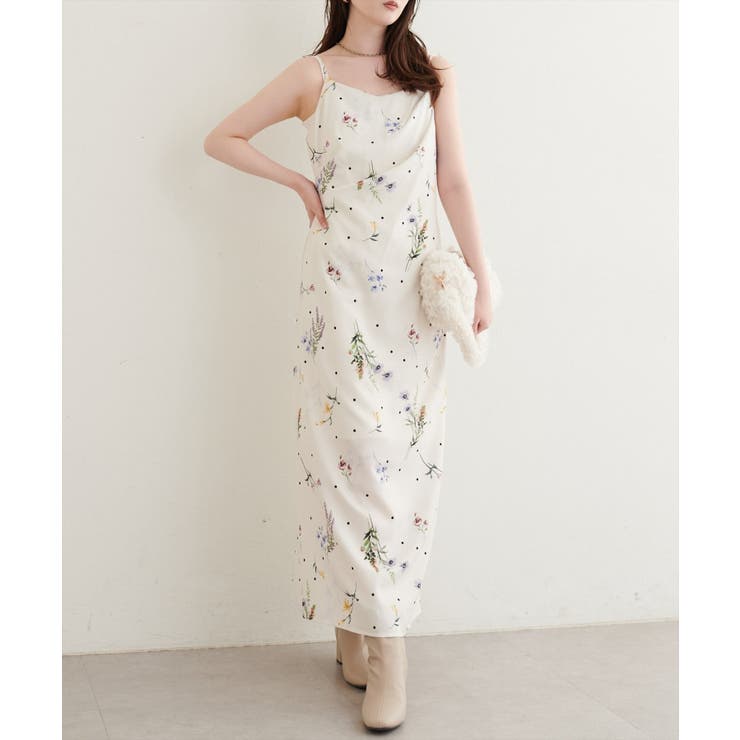【one after another】オリジナル花柄キャミワンピース | NICE CLAUP / OLIVE des OLIVE　OUTLET | 詳細画像3 